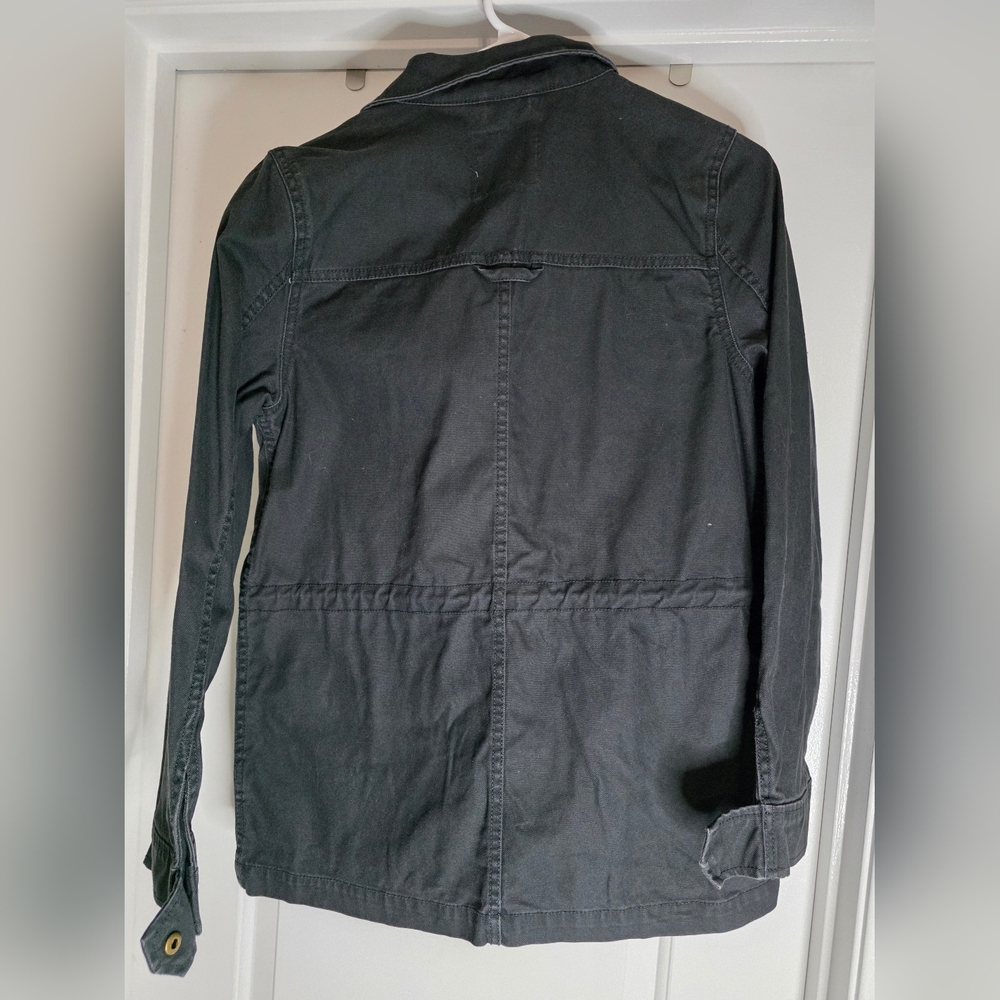 Madewell Utility Jacket 🖤 Washed Charcoal Zip Front Lightweight Jacket Women’s - Picture 4 of 5